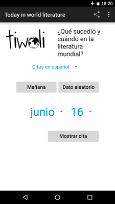Screenshot from TIWOLI app.