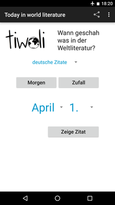 Screenshot from TIWOLI app.
